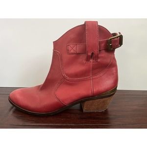 Lucky Brand Scarlet Red Jordan Booties